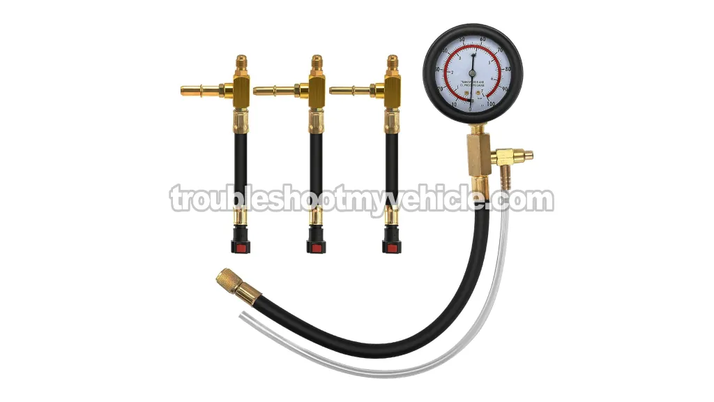Fuel Pressure Gauge Connection Point. How To Test The Fuel Pump (1995, 1996, 1997, 1998, 1999, 2000 2.0L Dodge Stratus And Plymouth Breeze)