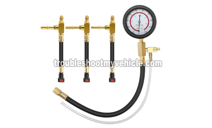 Fuel Pressure Gauge Connection Point. How To Test The Fuel Pump (2000, 2001, 2002, 2003, 2004, 2005 2.0L SOHC Dodge and Plymouth Neon)