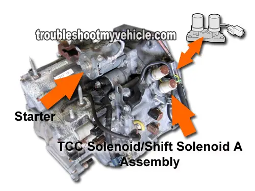 1998 Honda accord transmission solenoid problem