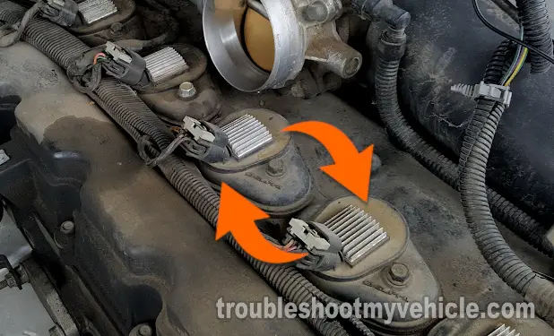 Swapping Ignition Coils. How To Test The Ignition Coils (2002, 2003, 2004, 2005 4.2L Chevrolet TrailBlazer And GMC Envoy)