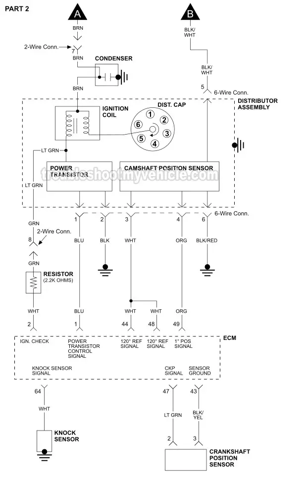 Part 2 -Ignition System Wiring Diagram (1999, 2000, 2001, 2002 3.3L V6 Nissan Quest And Mercury Villager)