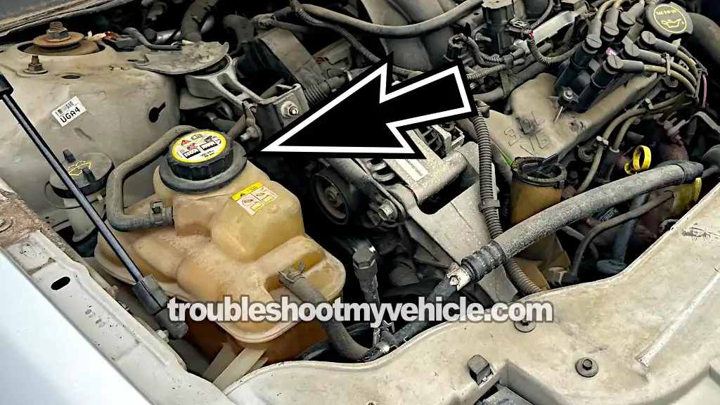 Exhaust Gases Shooting Out Of The Coolant Expansion Tank. How To Test For A Blown Head Gasket (1990, 1991, 1992, 1993, 1994, 1995, 1996, 1997, 1998, 1999, 2000, 2001, 2002, 2003, 2004, 2005, 2006, 2007 3.0L V6 Ford Taurus, Mercury Sable)