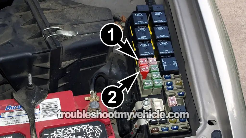 Testing The Fuses. How To Test The Cooling Fan Motors (2001, 2002, 2003, 2004 3.0L V6 Ford Escape And Mazda Tribute)