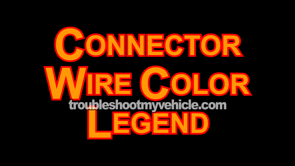 Connector Wire Color Legend (1995, 1996, 1997, 1998, 1999, 2000, 2001, 2002, 2003 3.8L V6 Ford Windstar)