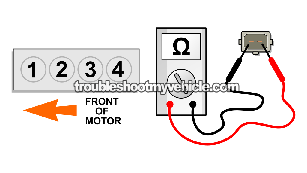 Checking The Injector's Internal Resistance. How To Test The Fuel Injectors (2000, 2001, 2002, 2003, 2004 2.0L DOHC Ford Focus)