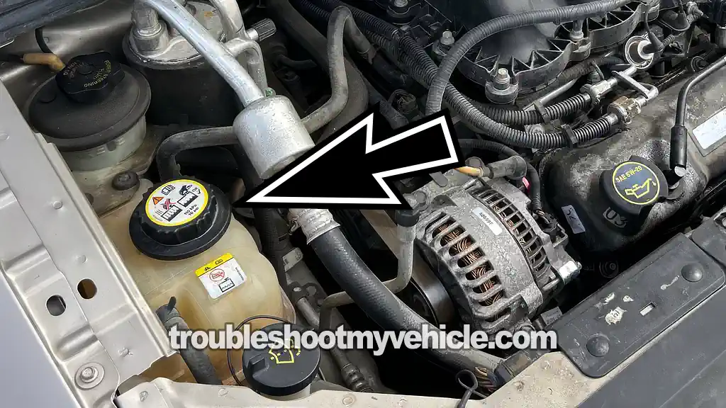 Coolant Expansion Tank. How To Test For A Blown Head Gasket (1995, 1996, 1997, 1998, 1999, 2000, 2001, 2002, 2003 3.8L V6 Ford Windstar)