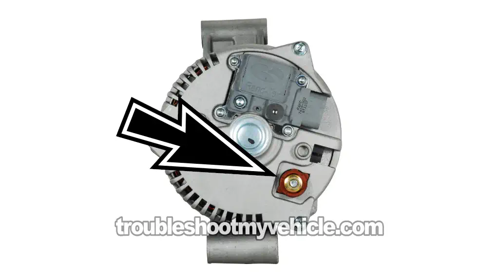 Testing The Continuity Of The Alternator's Battery Circuit. How To Test The Alternator (1991, 1992, 1993, 1994, 1995, 1996, 1997, 1998, 1999, 2000 4.0L V6 Ford Explorer And Aerostar)