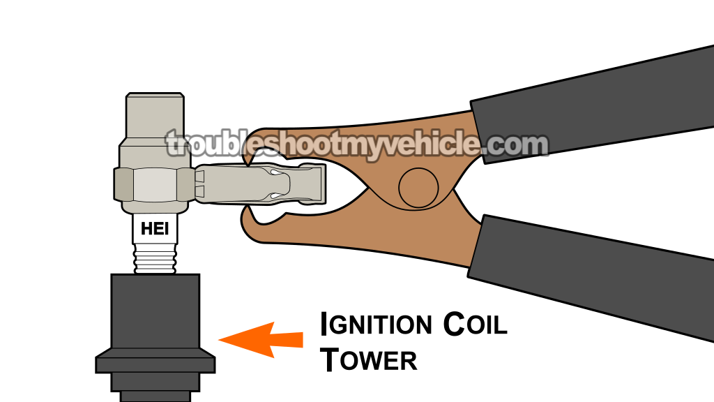 Testing For Spark At The Ignition Coil Pack. How To Test The Ignition Coil Pack (1996, 1997, 1998, 1999, 2000 3.0L V6 Ford Taurus, Mercury Sable)