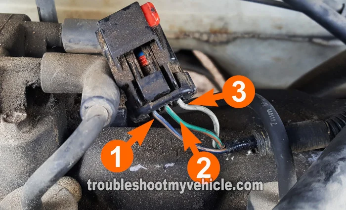 Making Sure The Coil Pack Is Getting 12 Volts. How To Test The Ignition Coil Pack (1996, 1997, 1998, 1999, 2000, 2001, 2002, 2003, 2004, 2005 2.4L Caravan, Grand Caravan, Voyager, Grand Voyager)