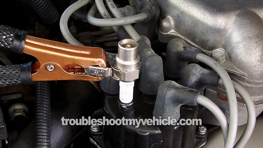 Checking For Spark Directly On The Distributor Cap. How To Test The Ignition System (1995, 1996, 1997, 1998, 1999, 2000 3.0L V6 Caravan, Grand Caravan, Voyager, Grand Voyager)