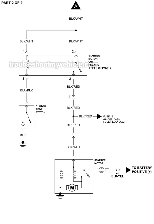 PART 2: 1992 1.5L Honda Civic And Civic Del Sol Starter Motor Wiring Diagram. With Manual Transaxle (W/O Anti-Theft). PART 2: 1992 1.5L Honda Civic And Civic Del Sol Starter Motor Wiring Diagram. With Manual Transaxle (W/O Anti-Theft).