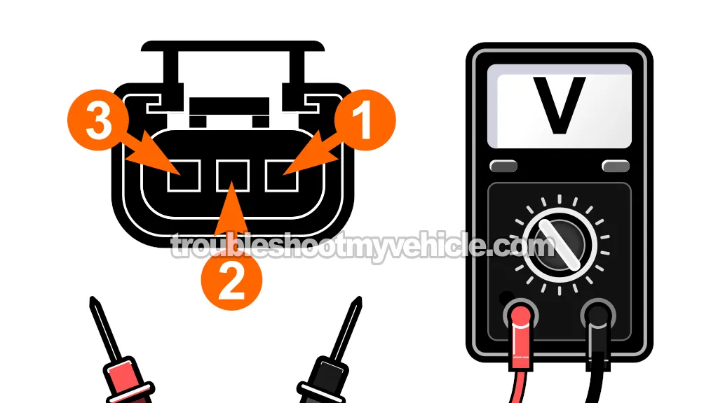 Making Sure The CKP Sensor Is Getting 8 Volts. How To Test The Crankshaft Position Sensor (1995, 1996, 1997, 1998, 1999, 2000 2.0L Dodge Stratus And Plymouth Breeze)