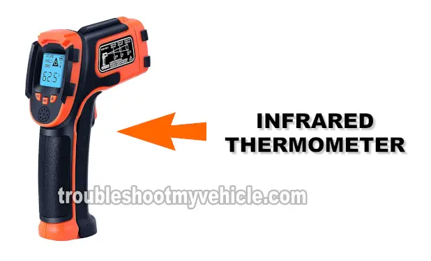 Example Of An Infrared Thermometer Gun. How To Test The Thermostat (1993, 1994, 1995, 1996 2.2L Buick Century And Oldsmobile Cutlass Ciera)