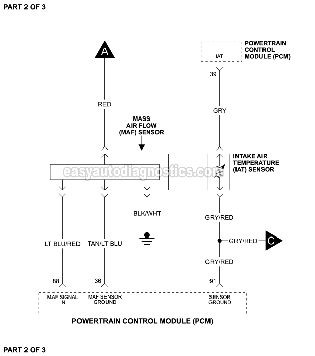 PART 2 of 3: MAF Sensor Wiring Diagram (1997, 1998, 1999 4.2L V6 Ford E150 And E250)