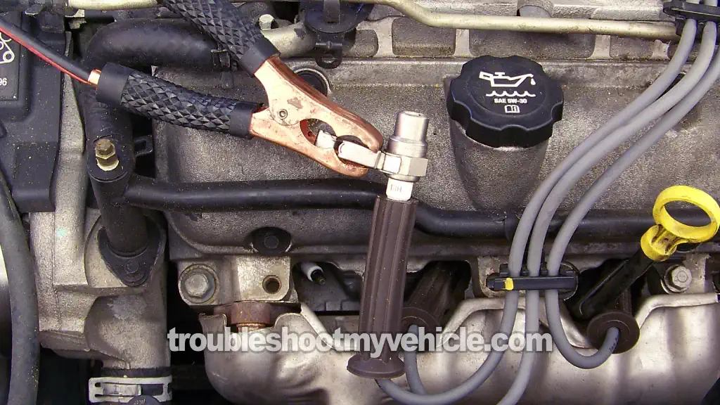 Testing Spark At The Spark Plug Wire. How To Test The Ignition Coil Packs (1994, 1995, 1996, 1997, 1998, 1999, 2000, 2001, 2002, 2003, 2004, 2005 3.1L V6 Buick Century)