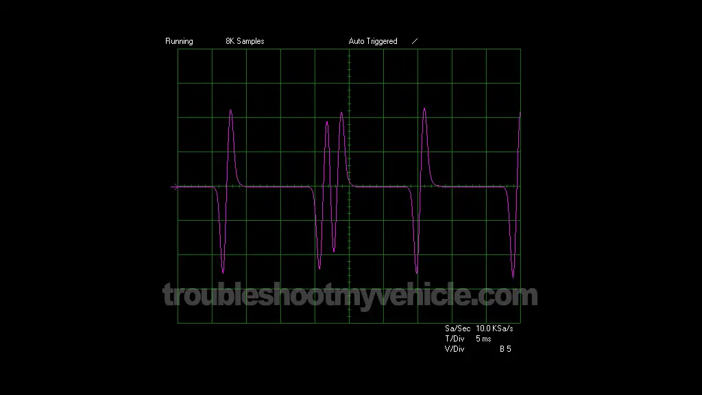7X CKP Sensor Waveform. How To Test The Ignition Control Module (1994, 1995, 1996, 1997, 1998, 1999, 2000, 2001, 2002, 2003, 2004, 2005 3.1L V6 Buick Century)