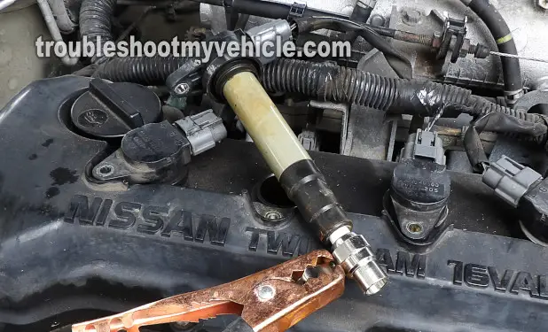 Checking The Ignition System For Spark. How To Troubleshoot An Engine No-Start Problem (2000, 2001, 2002, 2003, 2004, 2005, 2006 1.8L Nissan Sentra) Checking The Ignition System For Spark. How To Troubleshoot An Engine No-Start Problem (2000, 2001, 2002, 2003, 2004, 2005, 2006 1.8L Nissan Sentra)
