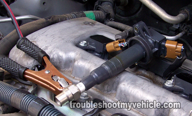 Checking The COP Ignition Coil With A Spark Tester -Toyota 1.8L COP Coils.