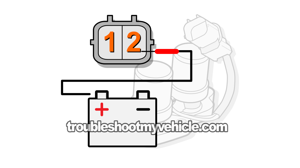Applying 12 Volts To Solenoid B. How To Test Shift Solenoid Valves A and B (1996, 1997, 1998, 1999, 2000 1.6L Honda Civic)