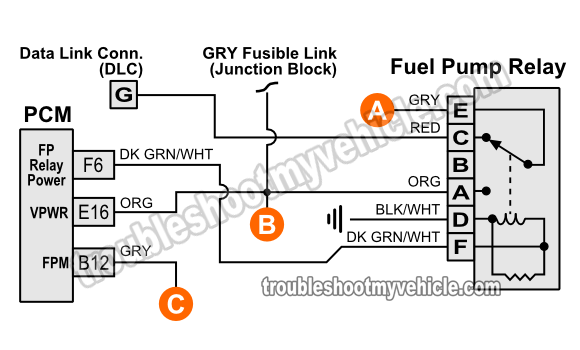 Part 1 -1994 Fuel Pump Circuit Tests (GM 4.3L, 5.0L, 5.7L)  95 Gmc Fuel Pump Wiring Diagram    troubleshootmyvehicle.com