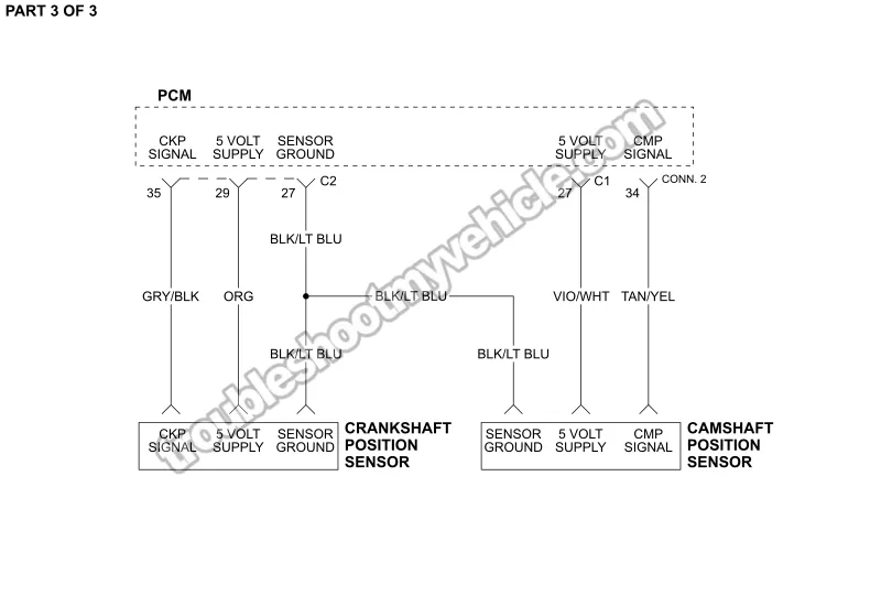 PART 3 of 3 -Ignition System Wiring Diagram. 2003 4.7L V8 Dodge Ram Pickup PART 3 of 3 -Ignition System Wiring Diagram. 2003 4.7L V8 Dodge Ram Pickup