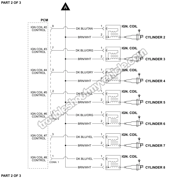 PART 2 of 3 -Ignition System Wiring Diagram. 2004, 2005, 2006 4.7L V8 Dodge Ram Pickup PART 2 of 3 -Ignition System Wiring Diagram. 2004, 2005, 2006 4.7L V8 Dodge Ram Pickup