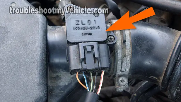 How To Test The Mass Air Flow Sensor (1999, 2000, 2001 1.6L Mazda Protegé)