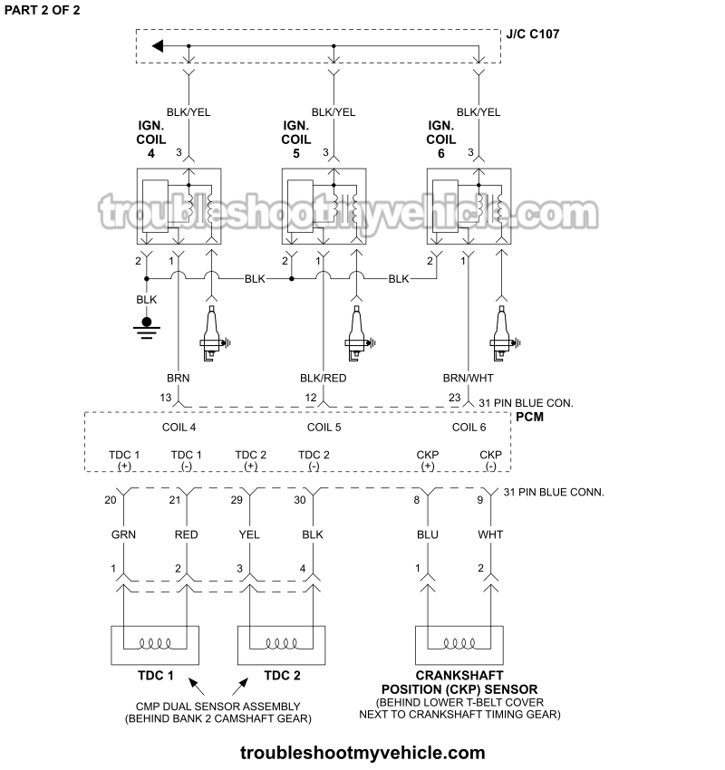 PART 2 OF 2: Ignition System Circuit Wiring Diagram (2000, 2001, 2002 3.0L V6 Honda Accord) PART 2 OF 2: Ignition System Circuit Wiring Diagram (2000, 2001, 2002 3.0L V6 Honda Accord)