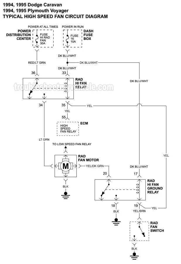 Dodge Radiator Fan Relay Wiring from troubleshootmyvehicle.com